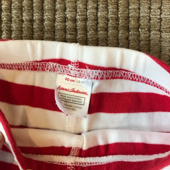Hanna Andersson Kids Christmas Striped Long John Pajama 2-piece Set, 3T - Picture 4 of 6